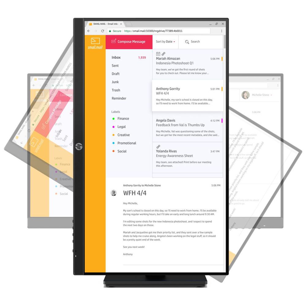 مانیتور استوک 24 اینچ اچ پی مدل HP P24h G4